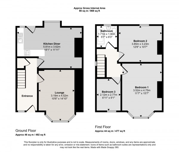 Floorplan for Moorfield Road, Salford, M6