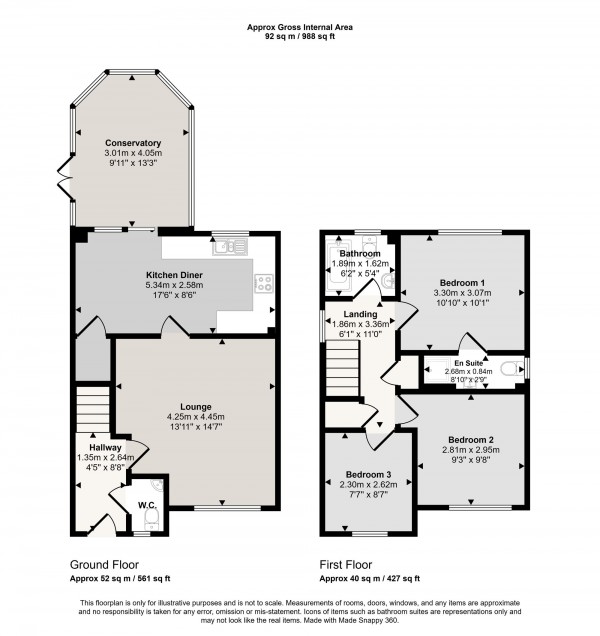 Floorplan for Townsgate Way, Irlam, M44