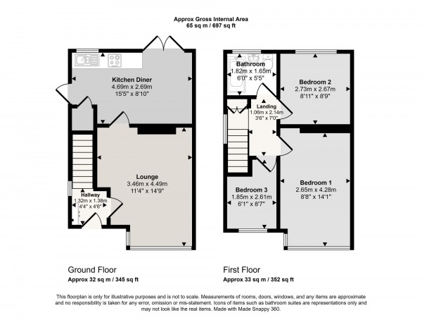 Floorplan for Harewood Road, Irlam, M44