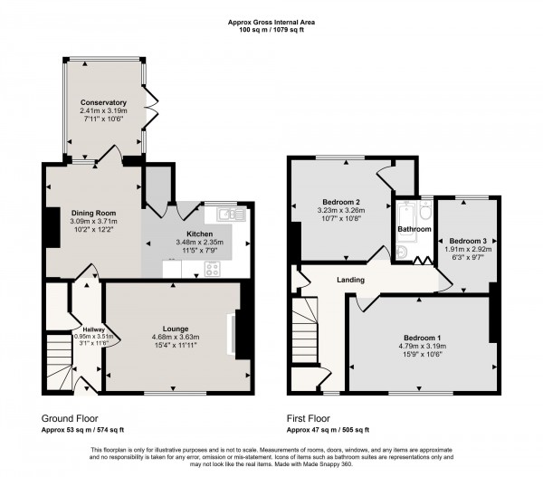 Floorplan for Baines Avenue, Irlam, M44