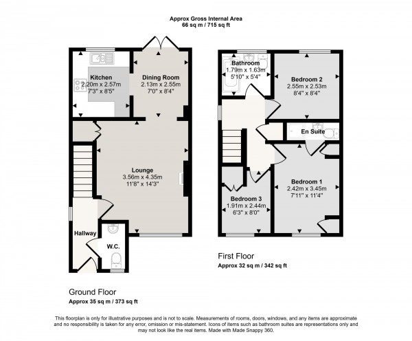Floorplan for Calamanco Way, Irlam, M44