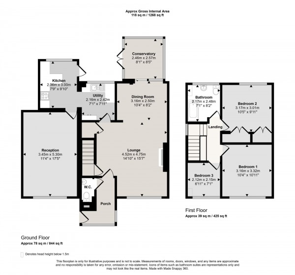 Floorplan for Wyre Drive, Worsley, M28