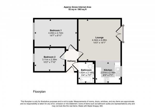 Floorplan for Dean Road, Cadishead, M44