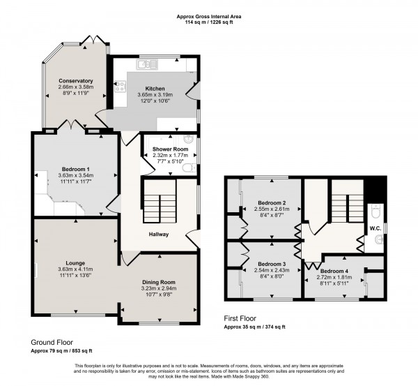 Floorplan for Sunningdale Drive, Irlam, M44