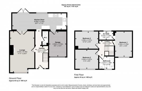 Floorplan for Rose Crescent, Irlam, M44