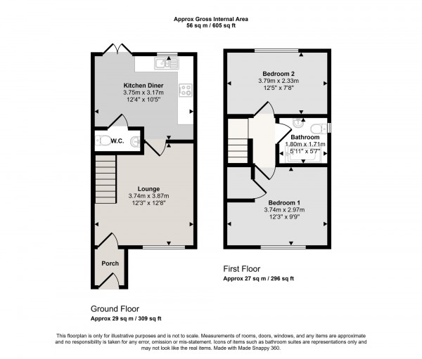 Floorplan for Apple Blossom Grove, Cadishead, M44
