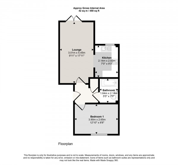 Floorplan for Dean Road, Cadishead, M44