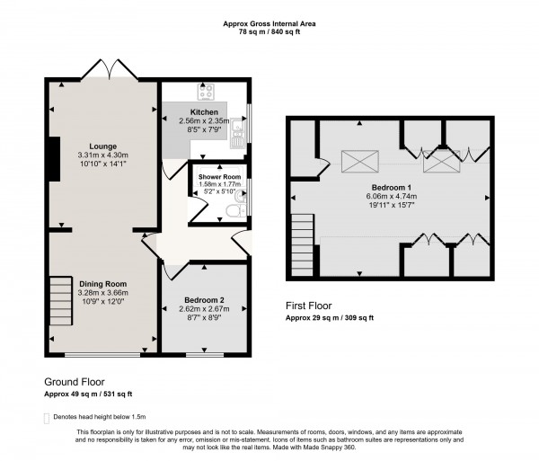 Floorplan for Sandy Lane, Irlam, M44