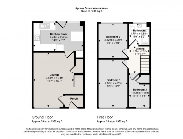 Floorplan for Edale Close, Irlam, M44
