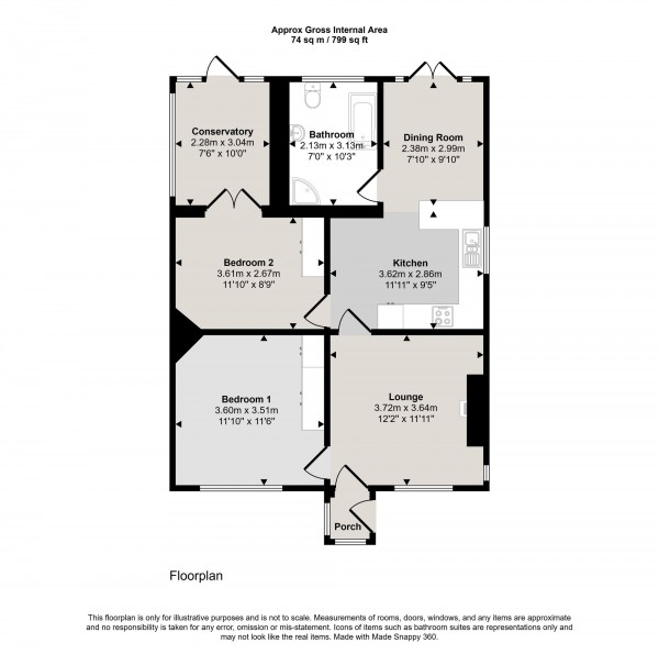 Floorplan for Allotment Road, Cadishead, M44