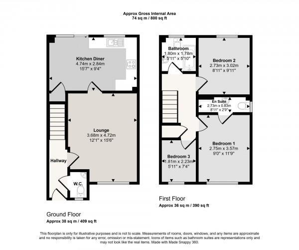 Floorplan for Rixtonleys Drive, Irlam, M44