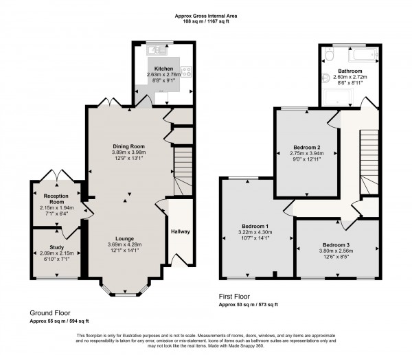 Floorplan for Lock Lane, Partington, M31