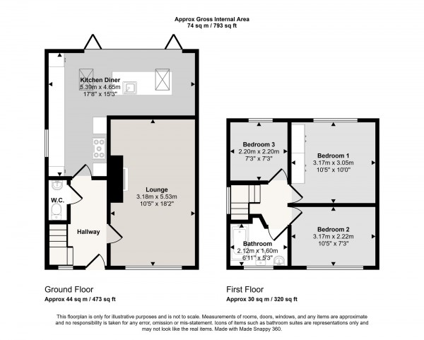 Floorplan for Silverdale Avenue, Irlam, M44