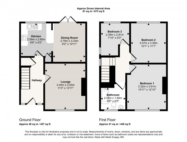 Floorplan for Brook Grove, Irlam, M44