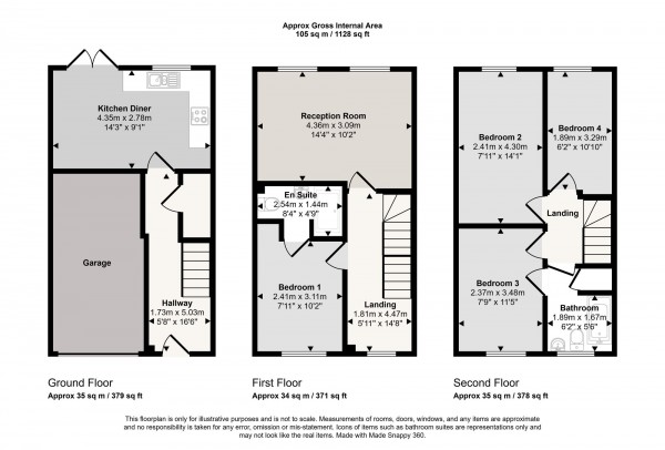 Floorplan for Glenmuir Close, Irlam, M44