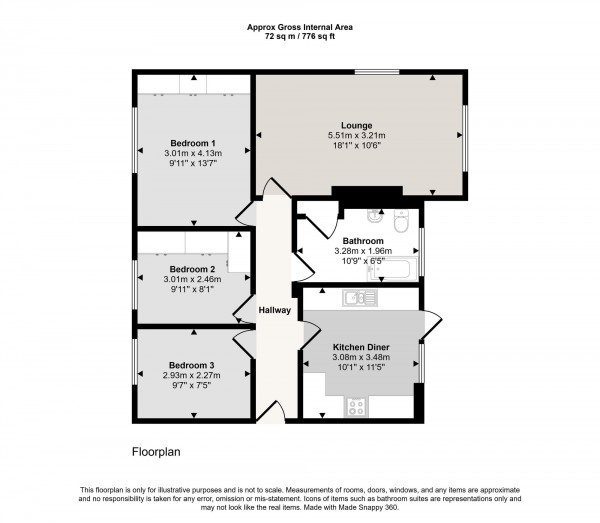 Floorplan for Moss Meadow Road, Carrington House, M6