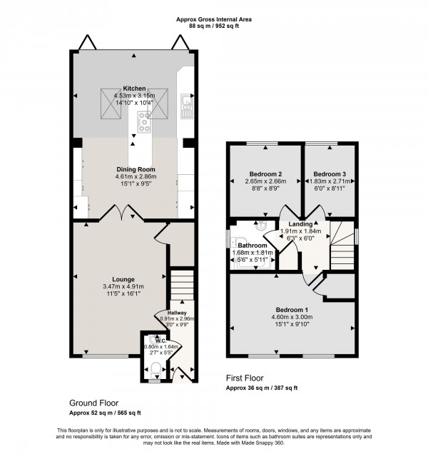 Floorplan for Buttermill Close, Irlam, M44