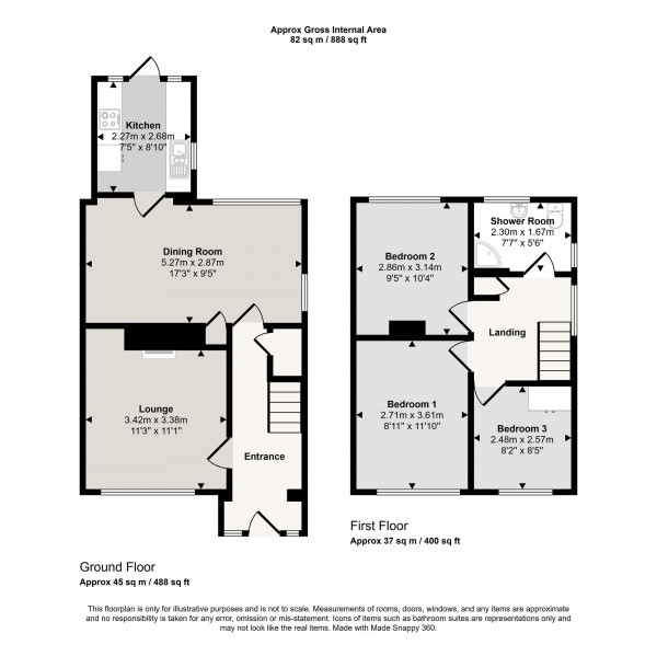 Floorplan for Rose Avenue, Irlam, M44