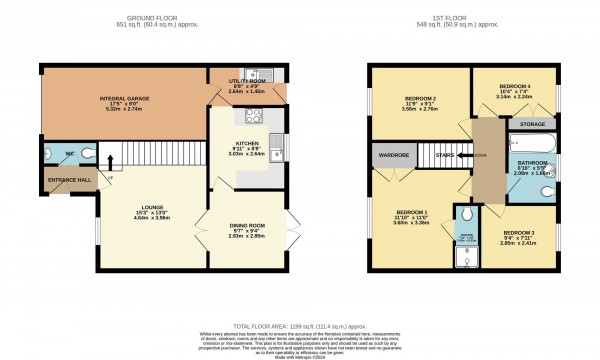 Floorplan for Sandiway, Irlam, M44
