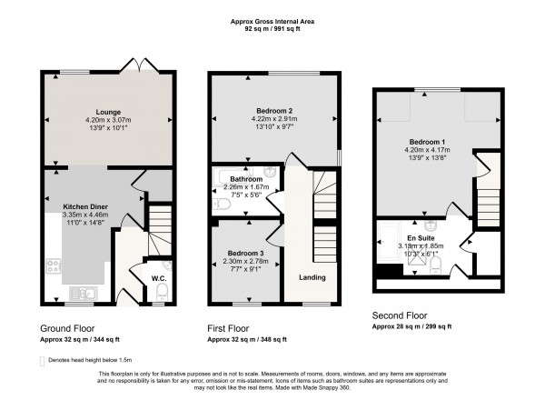 Floorplan for Lords Street, Cadishead, M44
