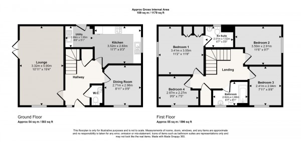 Floorplan for Roseway Avenue, Cadishead, M44