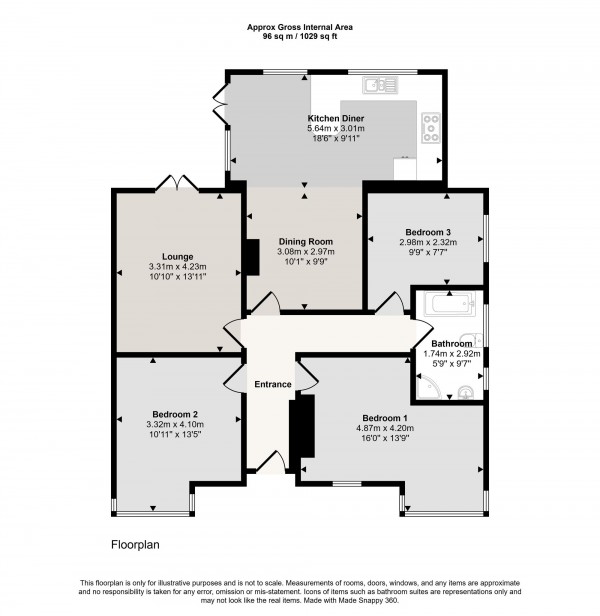 Floorplan for Brook Grove, Irlam, M44