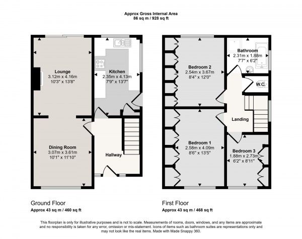 Floorplan for Broadway, Irlam, M44