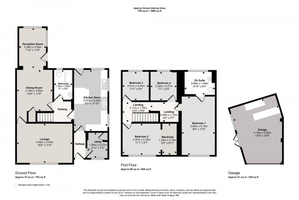 Floorplan for Somerset Close, Cadishead, M44
