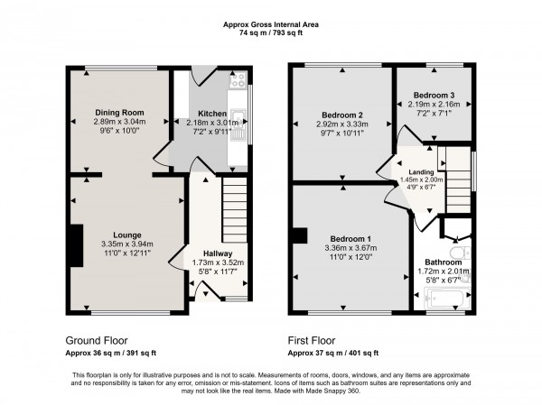 Floorplan for Purley Drive, Cadishead, M44