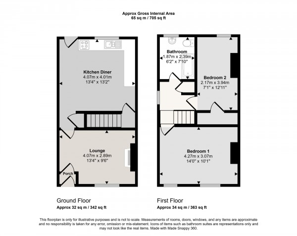 Floorplan for Belgrave Road, Cadishead, M44