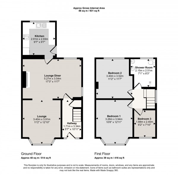 Floorplan for Radford Drive, Irlam, M44