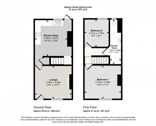 Floorplan for Atherton Lane, Cadishead, M44