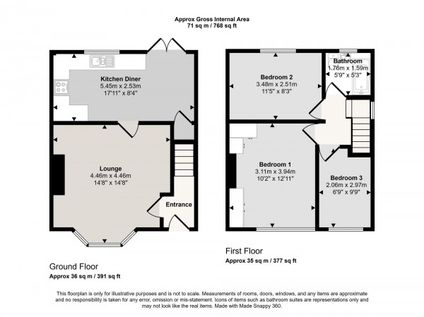 Floorplan for The Crescent, Irlam, M44