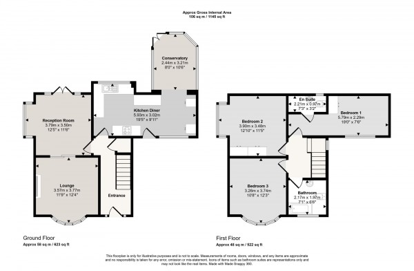 Floorplan for Roscoe Road, Irlam, M44