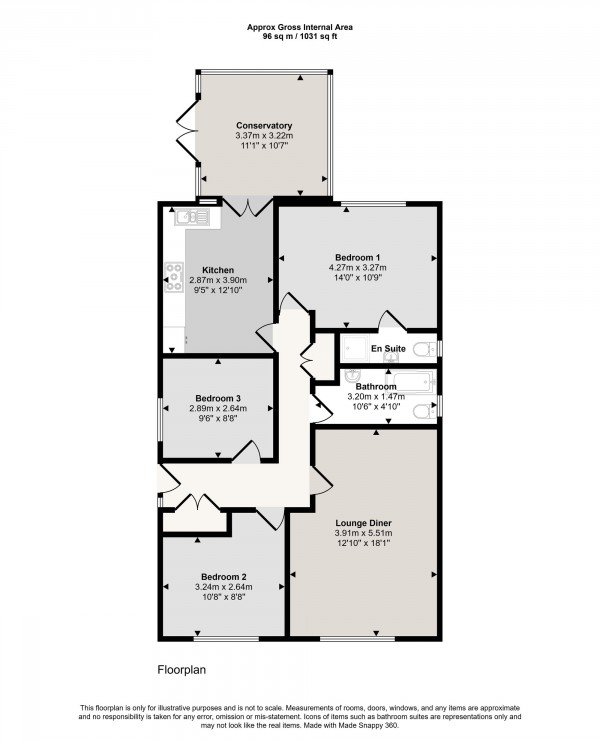 Floorplan for Rushmoor Close, Irlam, M44