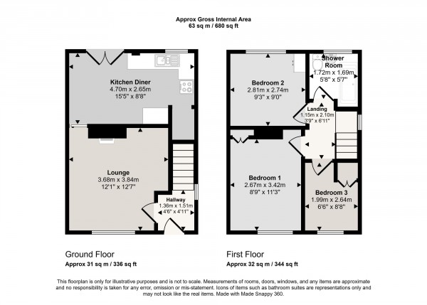 Floorplan for Ferryhill Road, Irlam, M44