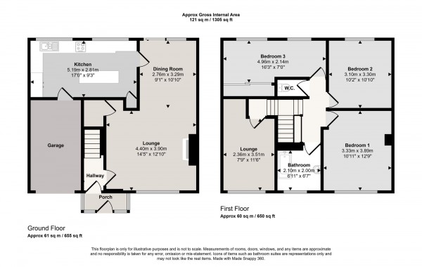 Floorplan for Chapel Road, Irlam, M44