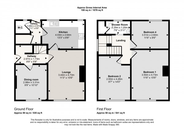 Floorplan for Victory Road, Cadishead, M44