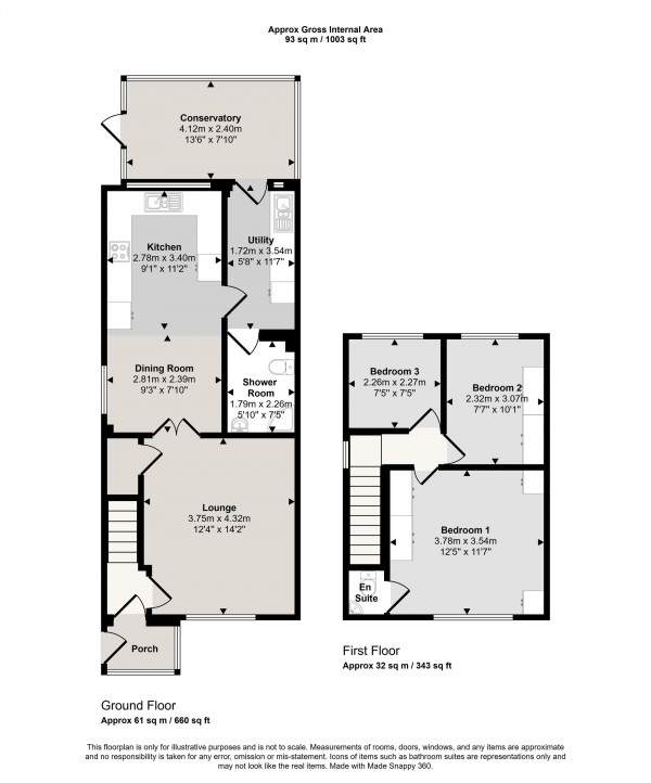 Floorplan for Manchester Road, Rixton, WA3
