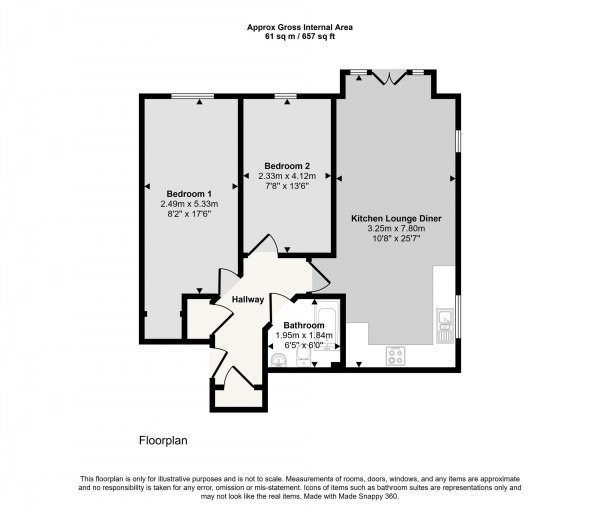 Floorplan for Forebay Drive, Irlam, M44
