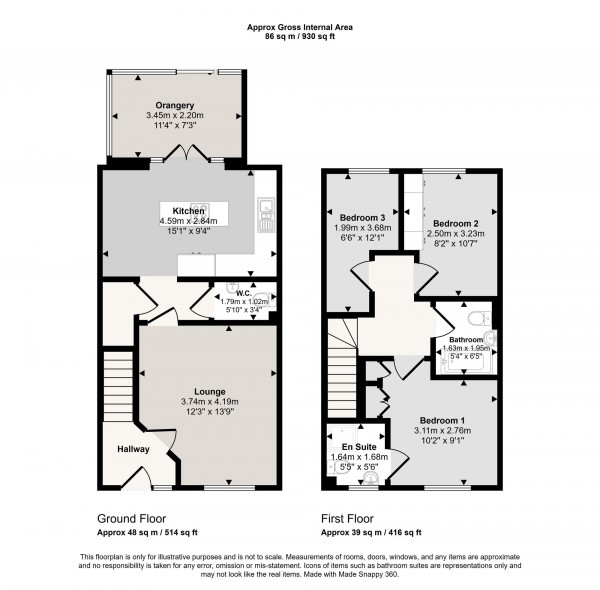 Floorplan for Daneshill Lane, Cadishead, M44