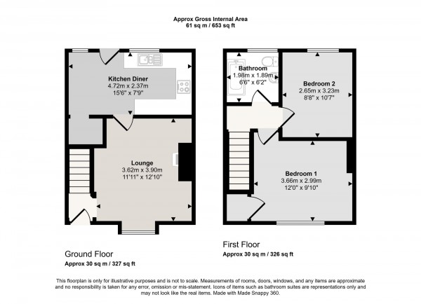 Floorplan for Lords Street, Cadishead, M44