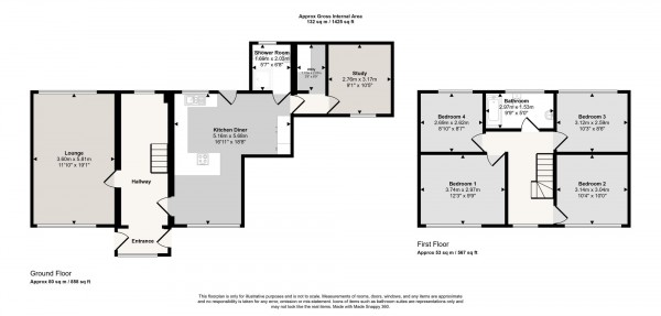Floorplan for Dudley Road, Cadishead, M44