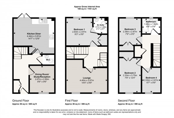 Floorplan for Lorna Way, Irlam, M44