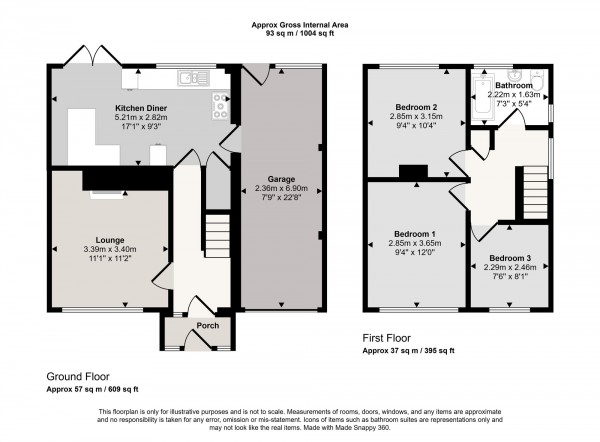 Floorplan for Rose Avenue, Irlam, M44