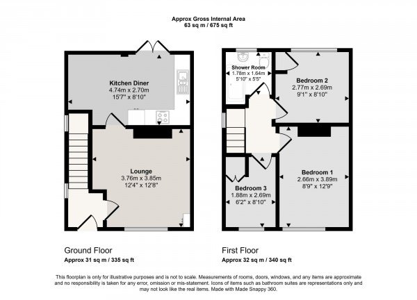 Floorplan for Ferry Road, Irlam, M44