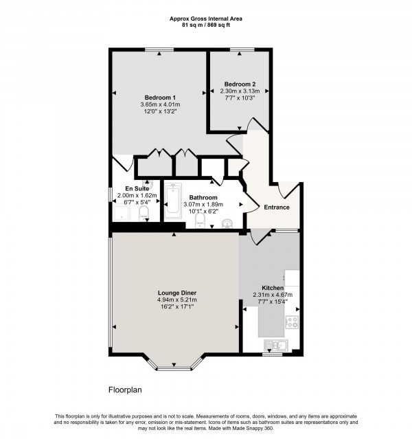 Floorplan for Glenmuir Close, Irlam, M44