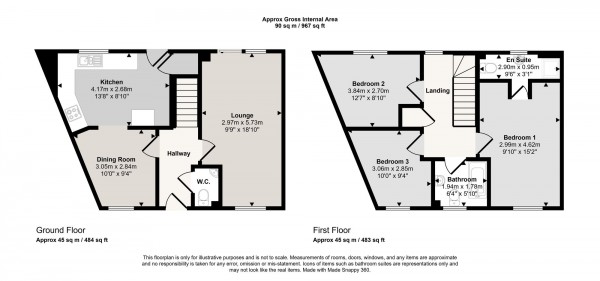 Floorplan for Woodseaves Close, Irlam, M44