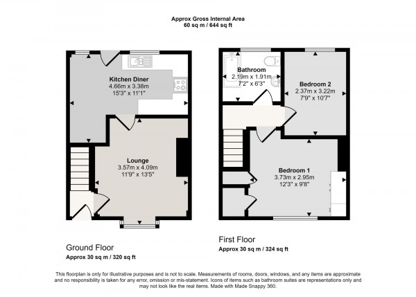Floorplan for Lords Street, Cadishead, M44