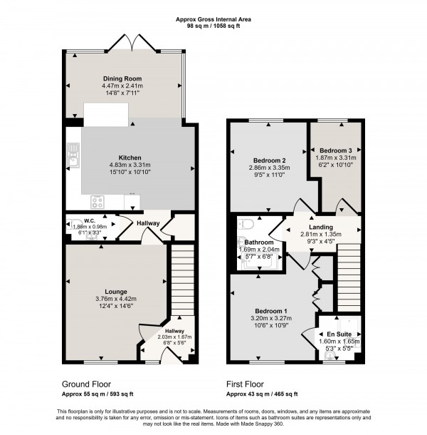 Floorplan for Hayes Road, Cadishead, M44